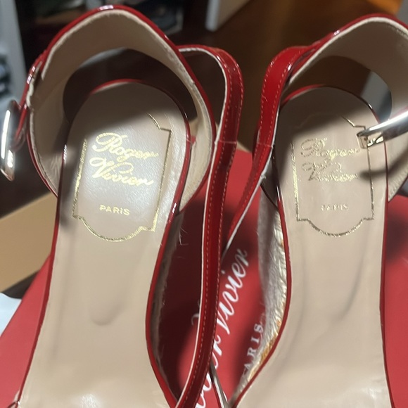 Roger Vivier Espadrille patent leather red Wedge. Authentic - Picture 2 of 9